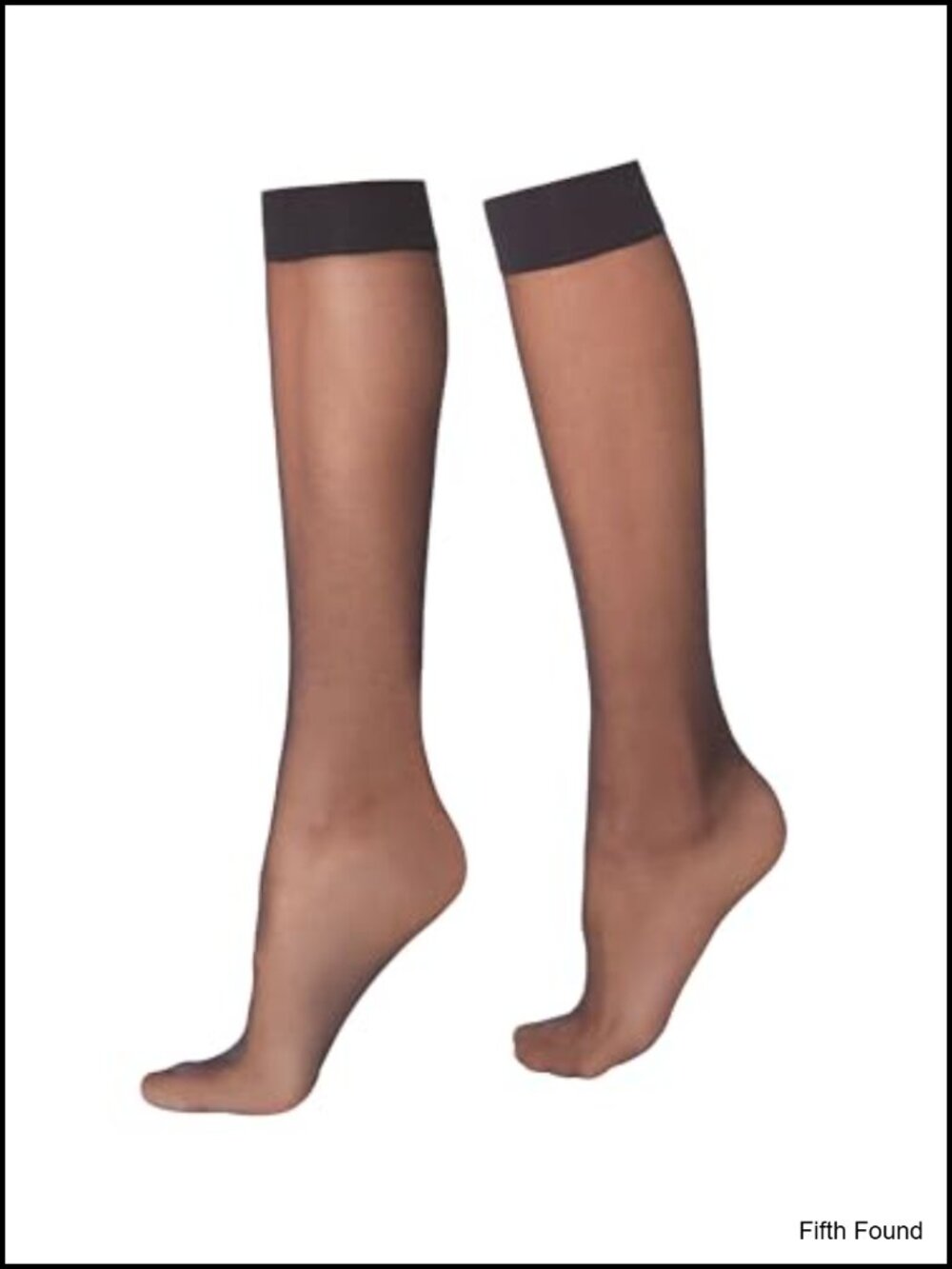 20 Denier Knee-High Sheer Socks Comfort Cuff Lightweight Hosiery